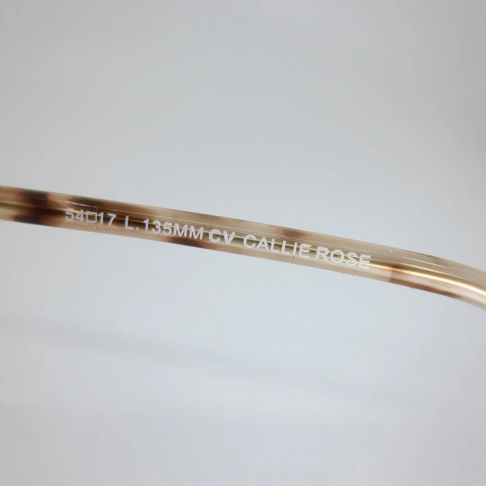 BCBGMAXAZRIA Callie Rose Aviator Eyeglasses Gold Rose Tortoise 54 17 135